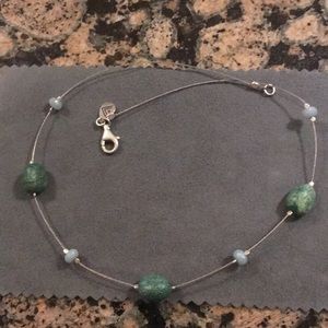 Silpada turquoise sterling silver wire necklace